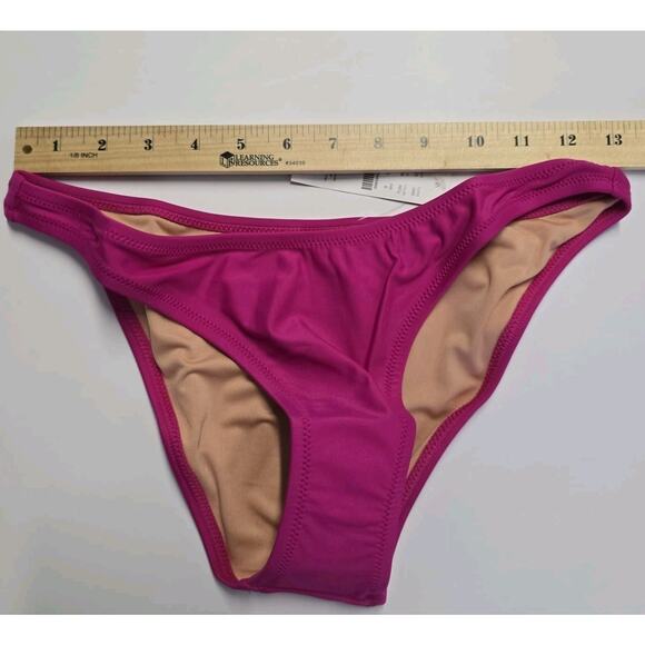 J.Crew Heritage 1989 High Leg Bikini Swim Bottom Womens Small Fucsia BP209 - Picture 5 of 7